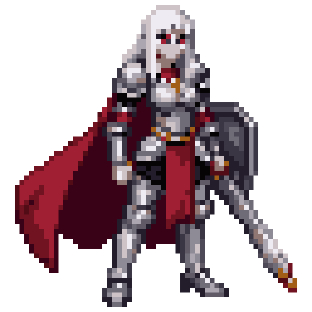Female paladin pixel art