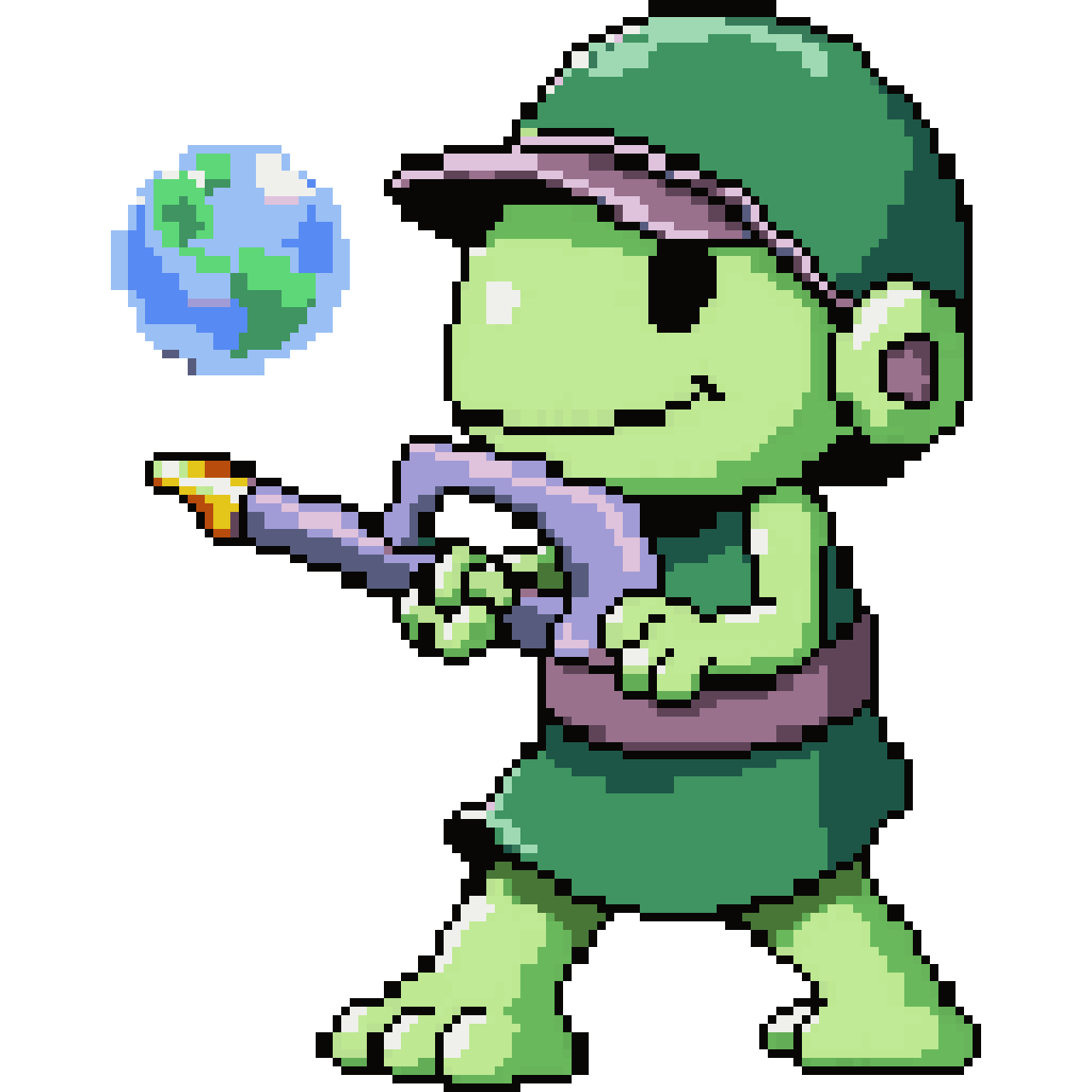 Frog soldier Keroro pixel art