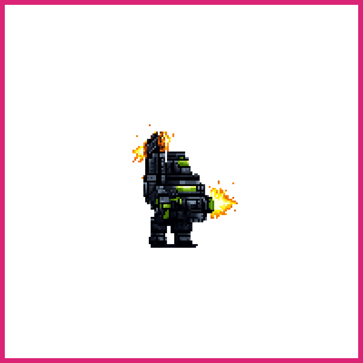walking robot fortress with a missile launcher ... | Sprite-AI