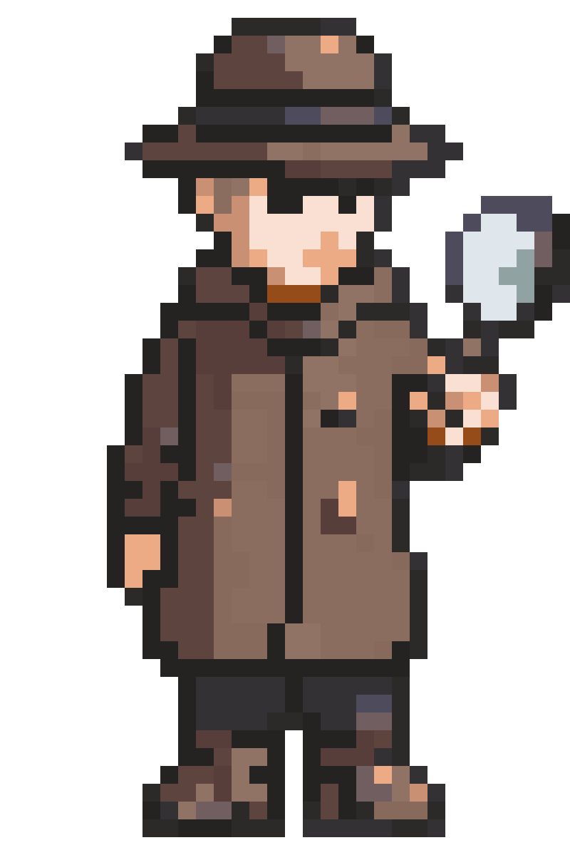 Victorian detective pixel art