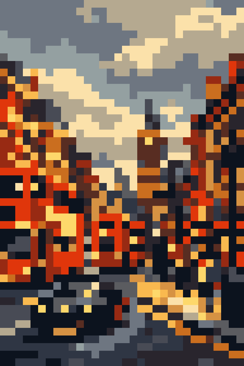 London street scene pixel art