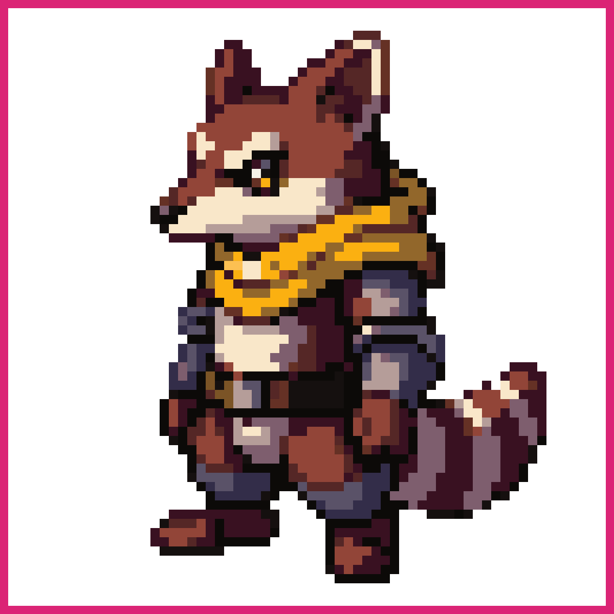 Anthropomorphic Raccoon Knight | Sprite-AI