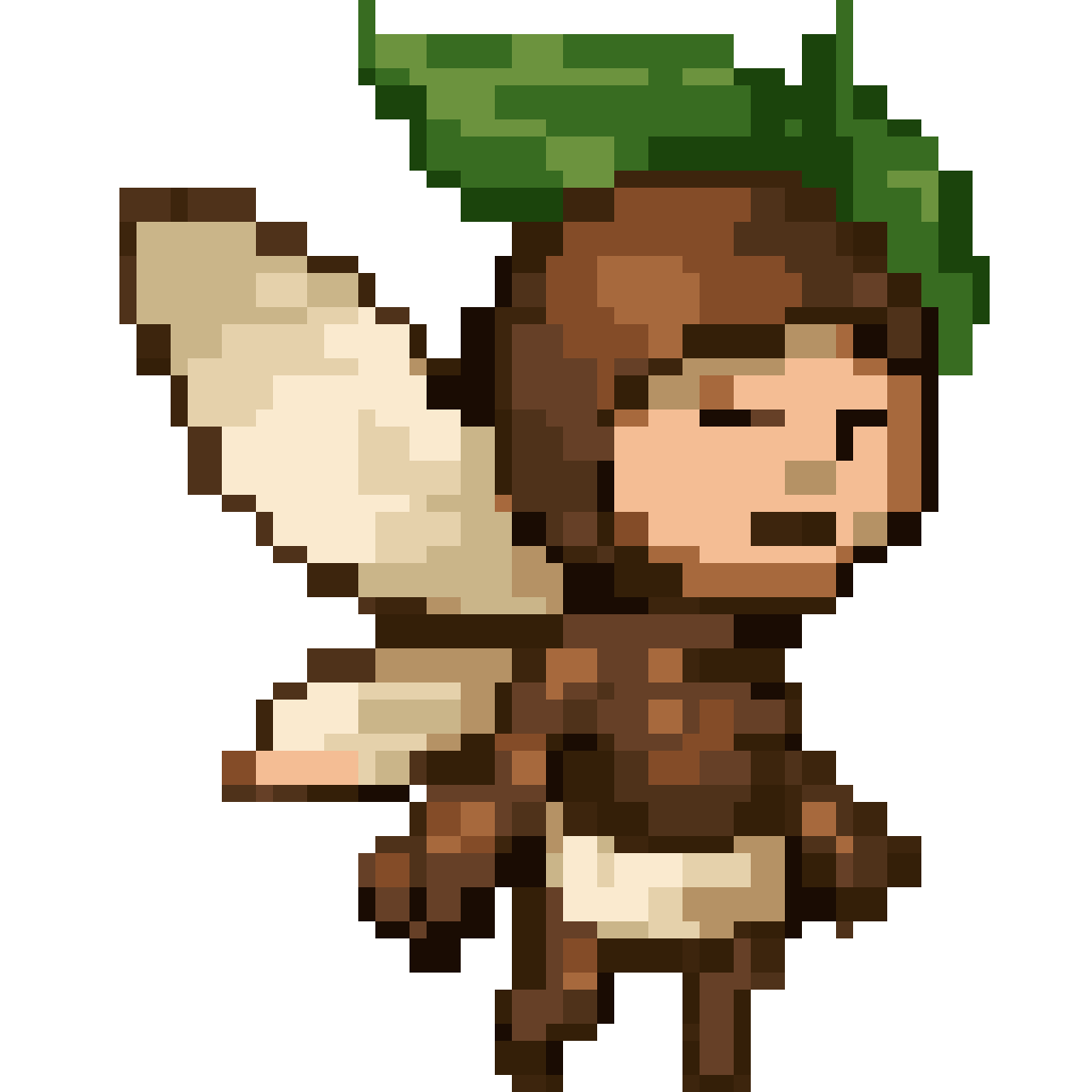 Wooden sprite fairy pixel art