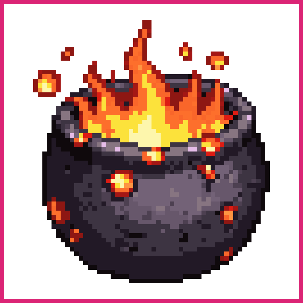 Magical Fire Cannonball Power-Up | Sprite-AI