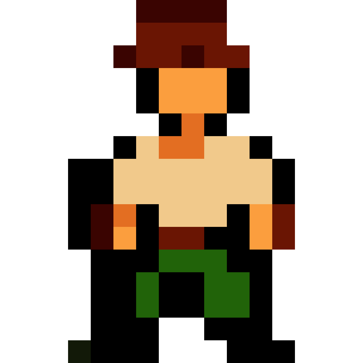 Young adult male pixel art