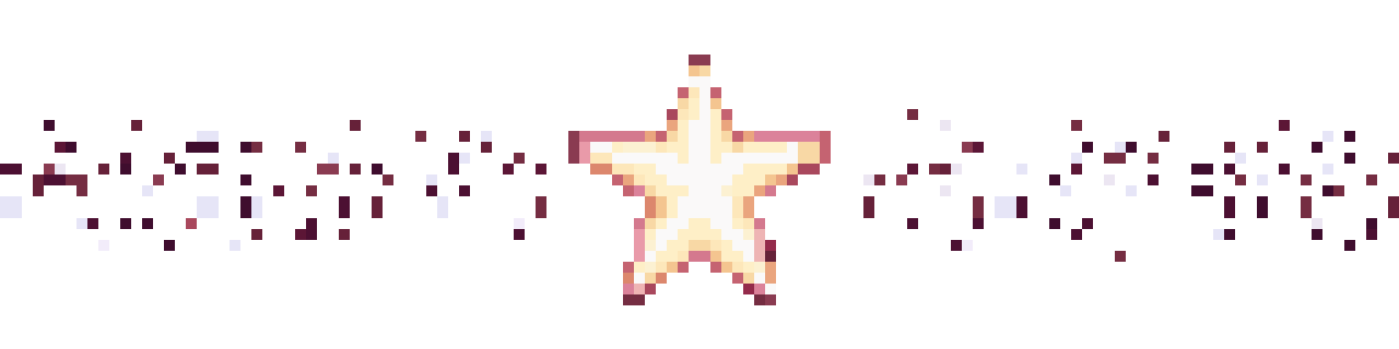 Pulsing glow star pixel art