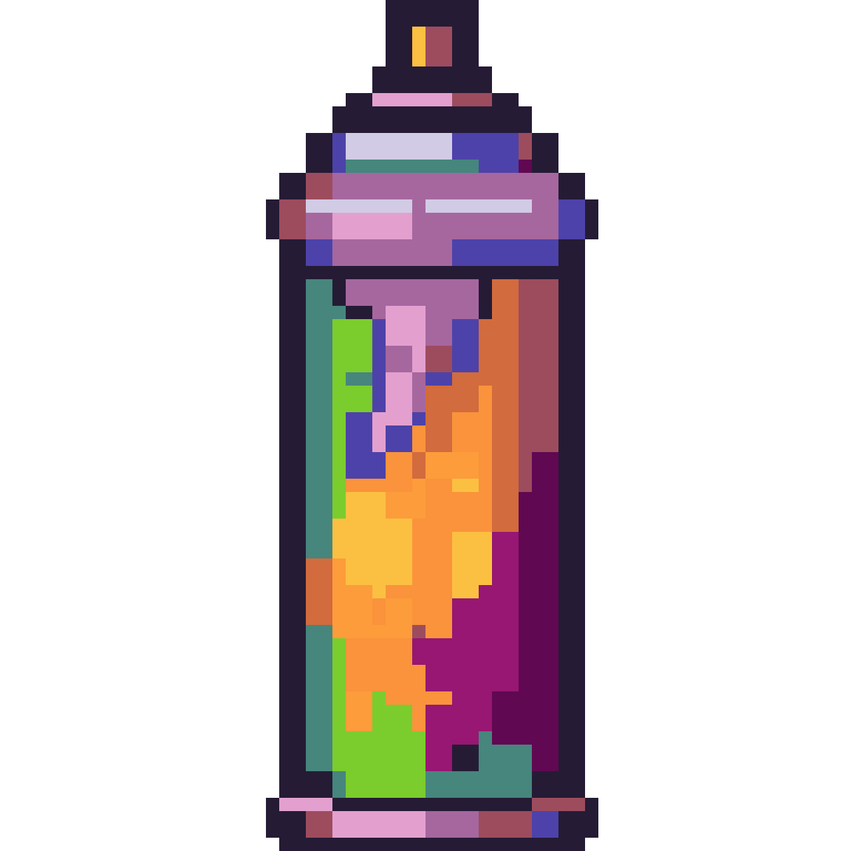 Graffiti spray can pixel art