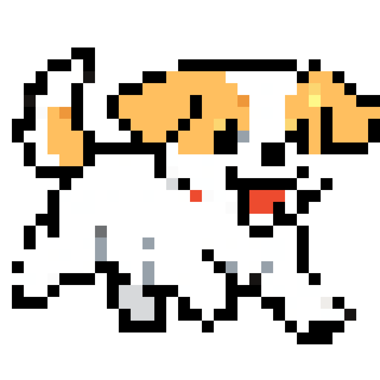 Running dog pixel art
