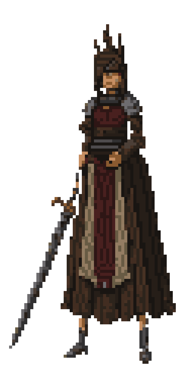 Cavaleira medieval pixel art